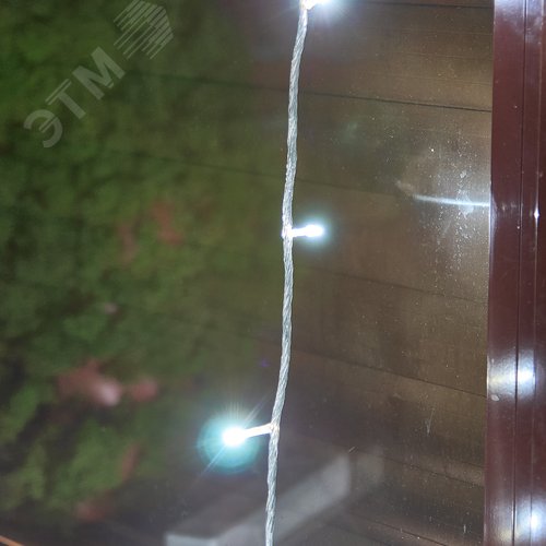 Гирлянда светодиодная 25 м соединяемая 225 светодиодов белый свет прозрачный провод WHITE IP20 - фото 10