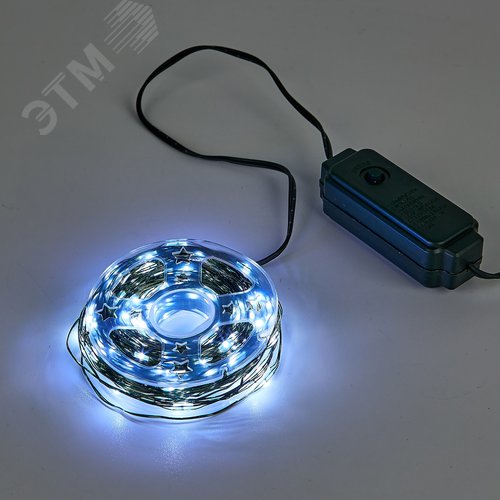 Гирлянда светодиодная Роса 20 м 200 светодиодов Белый свет зеленый провод ТМ ULD-S2000-200/DGA WHITE IP20 DEW - фото 4