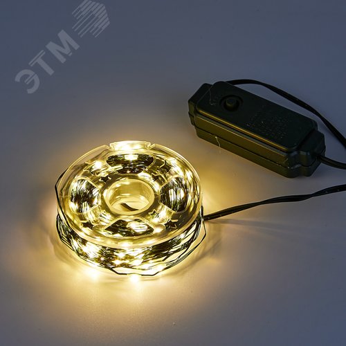 Гирлянда светодиодная Роса 20 м 200 светодиодов теплый белый свет зеленый провод ULD-S2000-200/DGA WARM WHITE IP20 DEW - фото 3