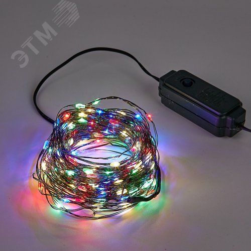 Гирлянда светодиодная Роса 20 м 200 светодиодов Разноцветный свет зеленый провод ТМ ULD-S2000-200/DGA MULTI IP20 DEW - фото 5