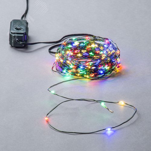 Гирлянда светодиодная Роса 20 м 200 светодиодов Разноцветный свет зеленый провод ТМ ULD-S2000-200/DGA MULTI IP20 DEW - фото 7