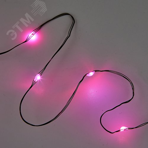 Гирлянда светодиодная Роса 20 м 200 светодиодов Розовый свет зеленый провод ТМ ULD-S2000-200/DGA PINK IP20 DEW - фото 5