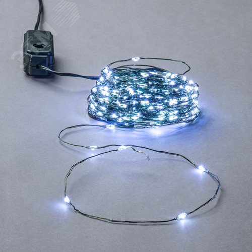 Гирлянда светодиодная Роса 30 м 300 светодиодов Белый свет зеленый провод ТМ ULD-S3000-300/DGA WHITE IP20 DEW - фото 4