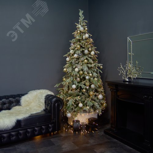 Гирлянда светодиодная Роса 100м 1000 светодиодов теплый белый свет зеленый провод ULD-S10000-1000/DGA WARM WHITE IP20 DEW - фото 9