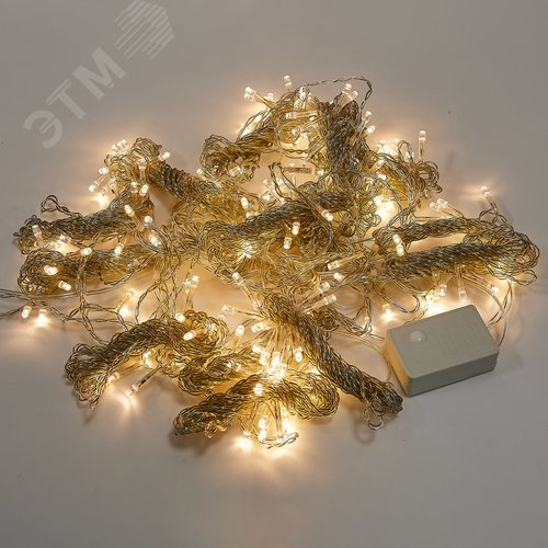 Гирлянда Занавес светодиодный 3х3 м 192 светодиода теплый белый свет прозрачный провод ULD-C3030-192/DTA WARM WHITE IP20 - фото 3