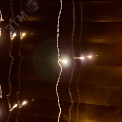 Гирлянда Занавес светодиодный 3х3 м 192 светодиода теплый белый свет прозрачный провод ULD-C3030-192/DTA WARM WHITE IP20 - фото 10