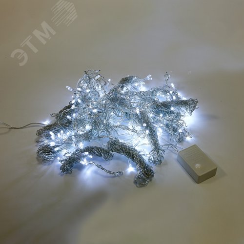 Гирлянда Занавес светодиодный 3х3 м 192 светодиода белый свет прозрачный провод ULD-C3030-192/DTA WHITE IP20 - фото 2