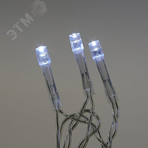 Гирлянда Занавес светодиодный 3х3 м 192 светодиода белый свет прозрачный провод ULD-C3030-192/DTA WHITE IP20 - фото 3