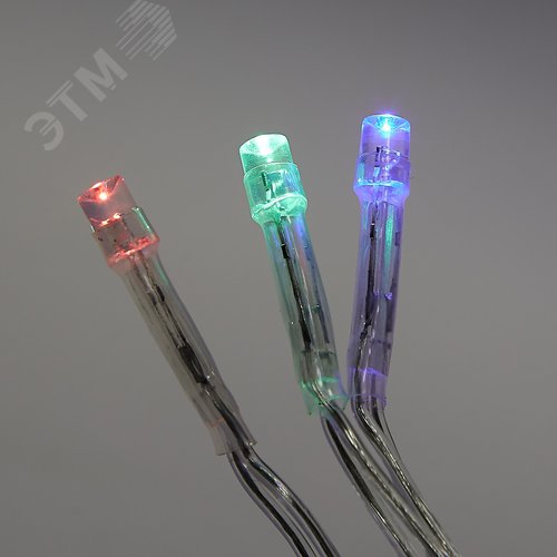 Гирлянда Занавес светодиодный 3х3 м 192 светодиода разноцветный свет прозрачный провод ULD-C3030-192/DTA MULTI IP20 - фото 3