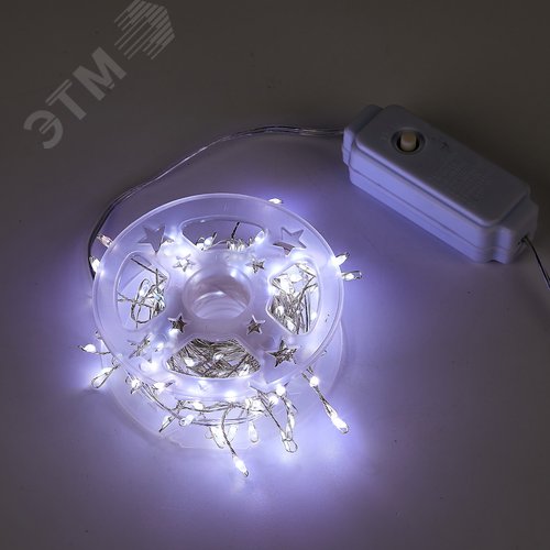 Гирлянда светодиодная Роса 5 м 125 светодиодов Белый свет прозрачный провод ТМ ULD-S0500-125/DTA WHITE IP20 DEWDROP - фото 2