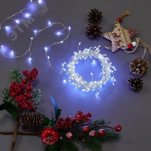 Гирлянда светодиодная Роса 5 м 125 светодиодов Белый свет прозрачный провод ТМ ULD-S0500-125/DTA WHITE IP20 DEWDROP - фото 6