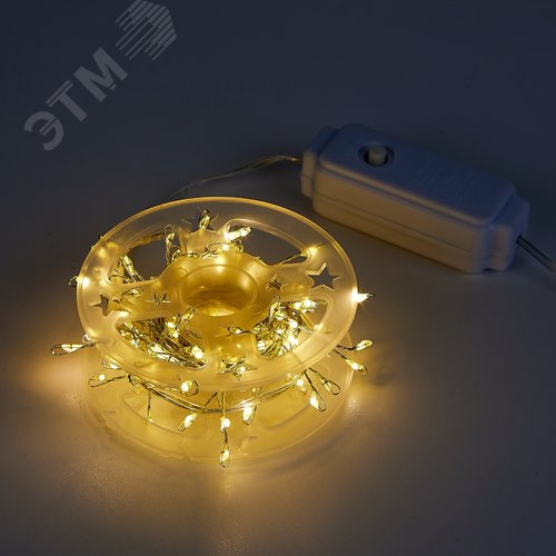 Гирлянда светодиодная Роса 5 м 125 светодиодов Теплый белый свет прозрачный провод ТМ ULD-S0500-125/DTA WARM WHITE IP20 DEWDROP - фото 2