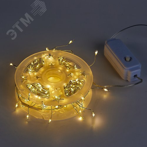 Гирлянда светодиодная Роса 10 м 250 светодиодов Теплый белый свет прозрачный провод ТМ ULD-S1000-250/DTA WARM WHITE IP20 DEWDROP - фото 5