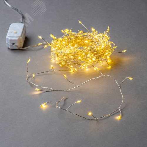 Гирлянда светодиодная Роса 10 м 250 светодиодов Теплый белый свет прозрачный провод ТМ ULD-S1000-250/DTA WARM WHITE IP20 DEWDROP - фото 6