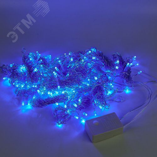 Гирлянда Занавес светодиодный 3х2 м 160 светодиодов синий свет прозрачный провод ULD-C3020-160/DTA BLUE IP20 - фото 2