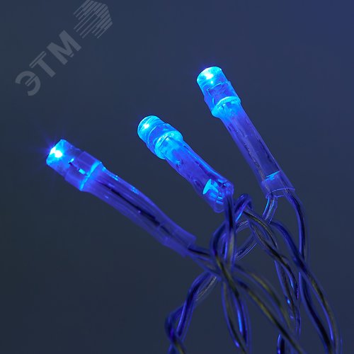 Гирлянда Занавес светодиодный 3х2 м 160 светодиодов синий свет прозрачный провод ULD-C3020-160/DTA BLUE IP20 - фото 3