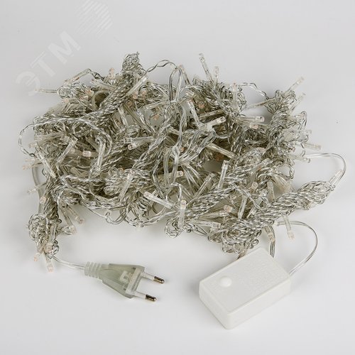 Гирлянда Занавес светодиодный 3х2 м 160 светодиодов синий свет прозрачный провод ULD-C3020-160/DTA BLUE IP20 - фото 4