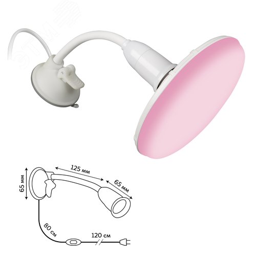 Светильник для растений светодиодный линейный 10 Вт 540 мм пластик спектр для рассады и досвечивания в период роста ФитоЛето ULZ-P07-10W/SPBR IP65 CLEAR - фото 3