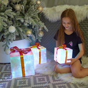 Светильник декоративный ''Коробки с подарками'' с USB проводом 300 светодиодов белый свет радужный цвет корпуса ULD-R509 USB GIFTBOX SET 1 уп – 3 шт - фото 5