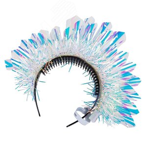 Светильник декоративный Ободок на батарейках 3*LR44 в комплекте 10 светодиодов, белый свет, радужный цвет корпуса, ULD-R513 3LR44 HEADBAND - фото 1