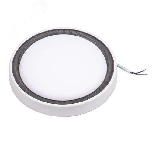 Светильник светодиодный влагозащищенный 24 Вт Круг Дневной свет 6500K 200x160x58 мм Корпус белый Цвет рамок в комплекте золотистый графит ТМ Volpe ULW-Q281 24W/6500K/F20 IP65 WHITE  - фото 3