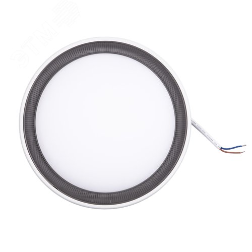 Светильник светодиодный влагозащищенный 24 Вт Круг Дневной свет 6500K 200x160x58 мм Корпус белый Цвет рамок в комплекте золотистый графит ТМ Volpe ULW-Q281 24W/6500K/F20 IP65 WHITE  - фото 5