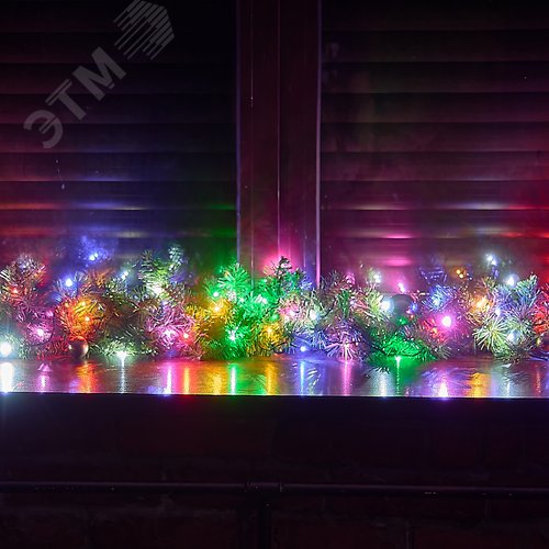 Гирлянда светодиодная 10 м 100 светодиодов белый желтый зеленый красный розовый синий свет, зеленый провод ULD-S1000-100/DGA MULTI-3 IP20 - фото 5