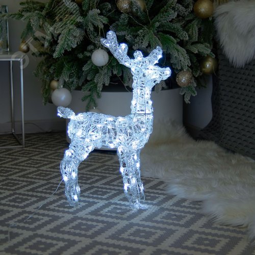 Фигура светодиодная каркасная Олень-2 36х60 см 80 светодиодов Белый свет прозрачный провод ULD-M3660-080/STA WHITE IP44 DEER-2 - фото 6