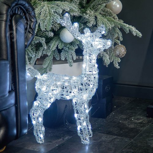 Фигура светодиодная каркасная Олень-2 36х60 см 80 светодиодов Белый свет прозрачный провод ULD-M3660-080/STA WHITE IP44 DEER-2 - фото 7