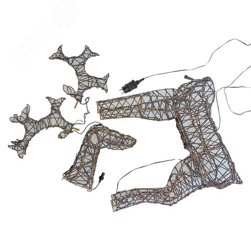 Фигура светодиодная каркасная Олень-3 60 х 98 см 160 светодиодов теплый белый свет коричневый провод ULD-M6098-160/SBA WARM WHITE IP44 DEER-3 - фото 2