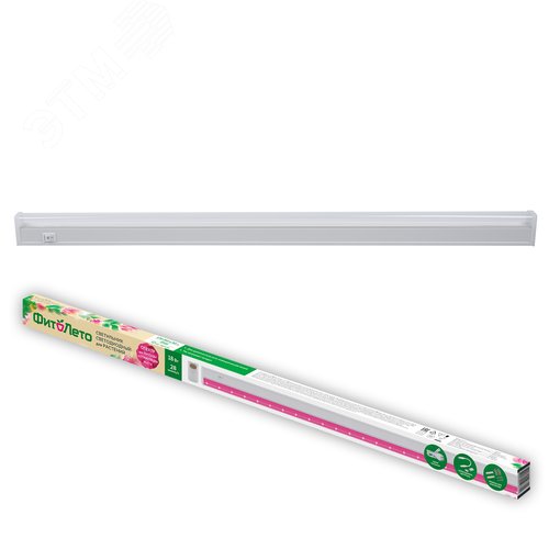 Светильник для растений светодиодный линейный 18 Вт 573 мм выключатель на корпусе пластик спектр для рассады и досвечивания в период роста ФитоЛето ULI-P56-18W/SPBR IP20 WHITE - фото 9