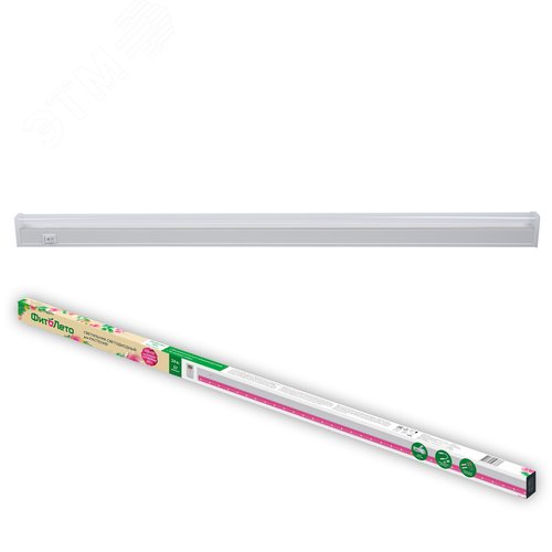 Светильник для растений светодиодный линейный 24 Вт 873 мм выключатель на корпусе пластик спектр для рассады и досвечивания в период роста ФитоЛето ULI-P57-24W/SPBR IP20 WHITE - фото 9