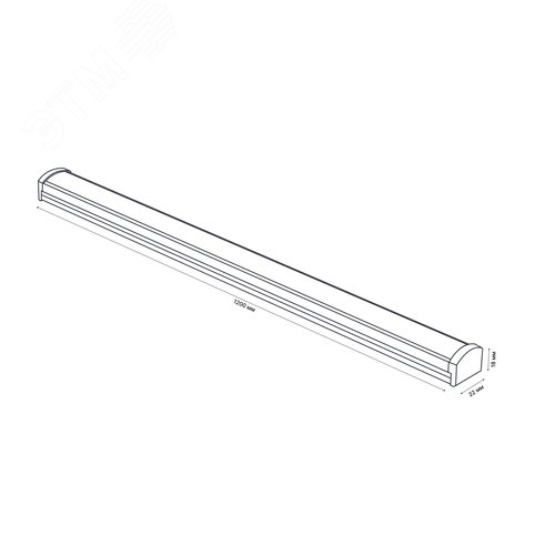 Светильник линейный светодиодный аналог Т5 18 Вт 230В Кабель 0,9м с вилкой и крепление в комплекте Белый свет 4000K Корпус черный TM Volpe ULI-Q951 18W/4000K IP20 BLACK - фото 4