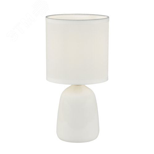 Изображение товара Светильник настольный декоративный под лампу Е14 40W Механический выключатель Белый ТМ UML-B305 E14 WHITE (шт)