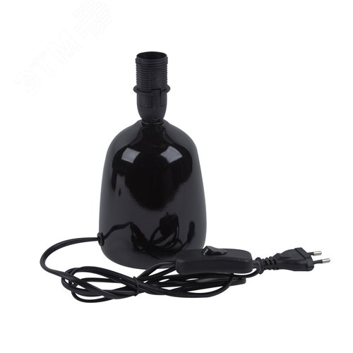 Светильник настольный декоративный под лампу Е14 40W Механический выключатель Черный UML-B305 E14 BLACK - фото 3