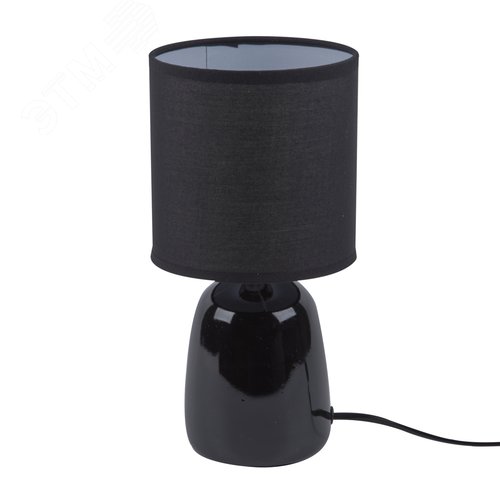 Светильник настольный декоративный под лампу Е14 40W Механический выключатель Черный UML-B305 E14 BLACK - фото 7