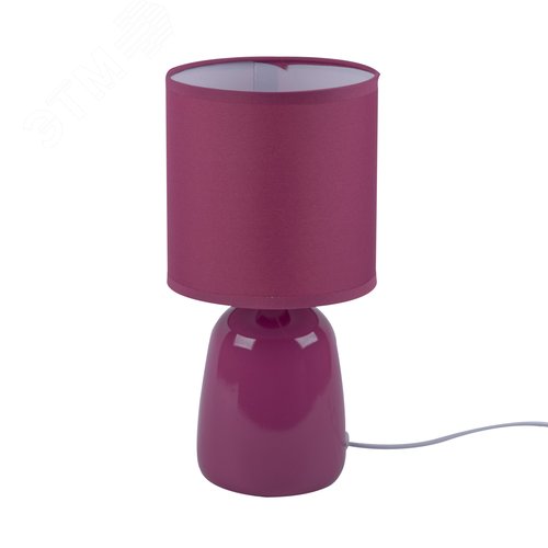 Светильник настольный декоративный под лампу Е14 40W Механический выключатель Розовый ТМ UML-B305 E14 PINK - фото 5