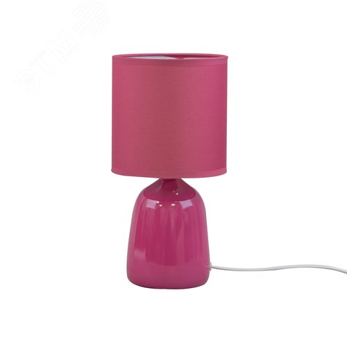 Светильник настольный декоративный под лампу Е14 40W Механический выключатель Розовый ТМ UML-B305 E14 PINK - фото 6