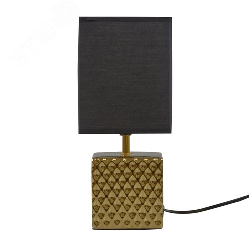 Cветильник настольный декоративный под лампу Е14 40W Механический выключатель Золотой/Черный ТМ UML-B306 E14 GOLD/BLACK - фото 7