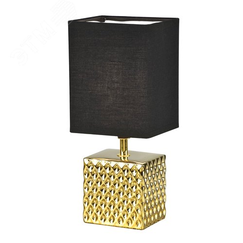 Изображение товара Cветильник настольный декоративный под лампу Е14 40W Механический выключатель Золотой/Черный ТМ UML-B306 E14 GOLD/BLACK (шт)