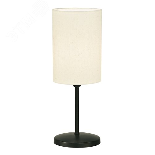 Светильник настольный декоративный под лампу Е14 40W Механический выключатель Черный/Бежевый ТМ UML-B308 E14 BLACK/BEIGE - фото 1