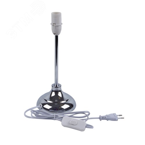 Светильник настольный декоративный под лампу Е14 40W Механический выключатель Хром/Темно-синий UML-B309 E14 CHROME/DARK BLUE - фото 3