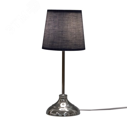 Светильник настольный декоративный под лампу Е14 40W Механический выключатель Хром/Темно-синий UML-B309 E14 CHROME/DARK BLUE - фото 6