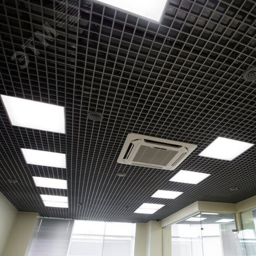 Светильник светодиодный потолочный встраиваемый Грильято 40 Вт белый свет 5000K 4600Лм 588X588x40мм корпус черный в комплекте с источником питания ULP-6060 40W/5000К IP40 GRILYATO OPAL BLACK - фото 2