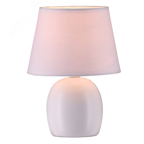 Изображение товара Светильник настольный декоративный под лампу Е14 40W Механический выключатель Белый ТМ UML-B304 E14 WHITE (шт)