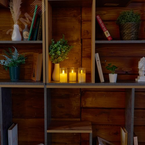 Фигура светодиодная Свеча на батарейках LR44 в комплекте в составе набора из 3 штук 1 светодиод Теплый белый свет ULD-F064 WW CANDLE SET3 - фото 7