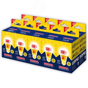 Лампа светодиодная 16 Вт Автрон Е27 Форма A матовая Серия Norma Теплый белый свет 3000K Картон ТМ Volpe LED-A60-16W/WW/E27/FR/NR Набор из 10штук - фото 1