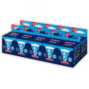 Лампа светодиодная 10 Вт Патрон GU10 Форма JCDR матовая Серия Norma Белый свет 4000K Картон ТМ Volpe LED-JCDR-10W/NW/GU10/NR Набор из 10штук - фото 1