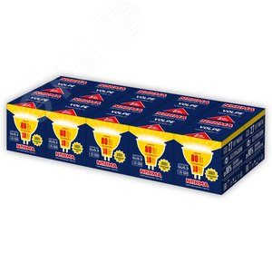 Лампа светодиодная 10 Вт Патрон GU5.3 Форма JCDR матовая Серия Norma Теплый белый свет 3000K Картон ТМ Volpe LED-JCDR-10W/WW/GU5.3/NR Набор из 10штук - фото 1