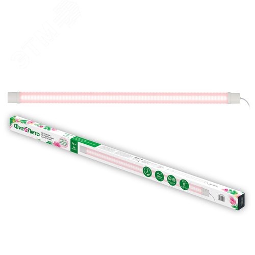 Светильник для растений светодиодный линейный 36 Вт 1200 мм пластик спектр для фотосинтеза ФитоЛето ULZ-P81-36W/SPLE IP65 CLEAR - фото 16